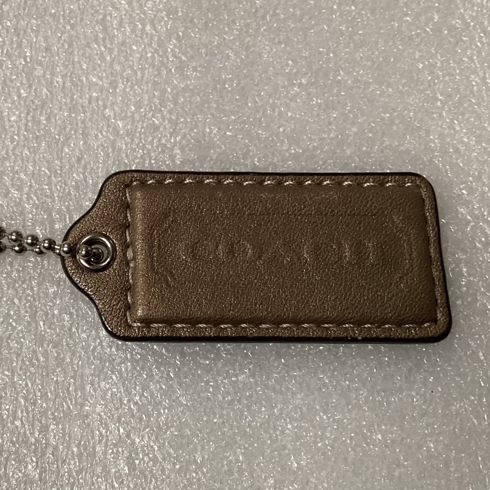 Coach Dark Beige Bag Tag/Hang Tag